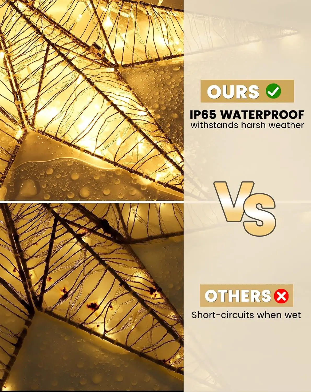 Christmas Bethlehem Star Led Sign for Outdoor Decor Gold Metal Frame